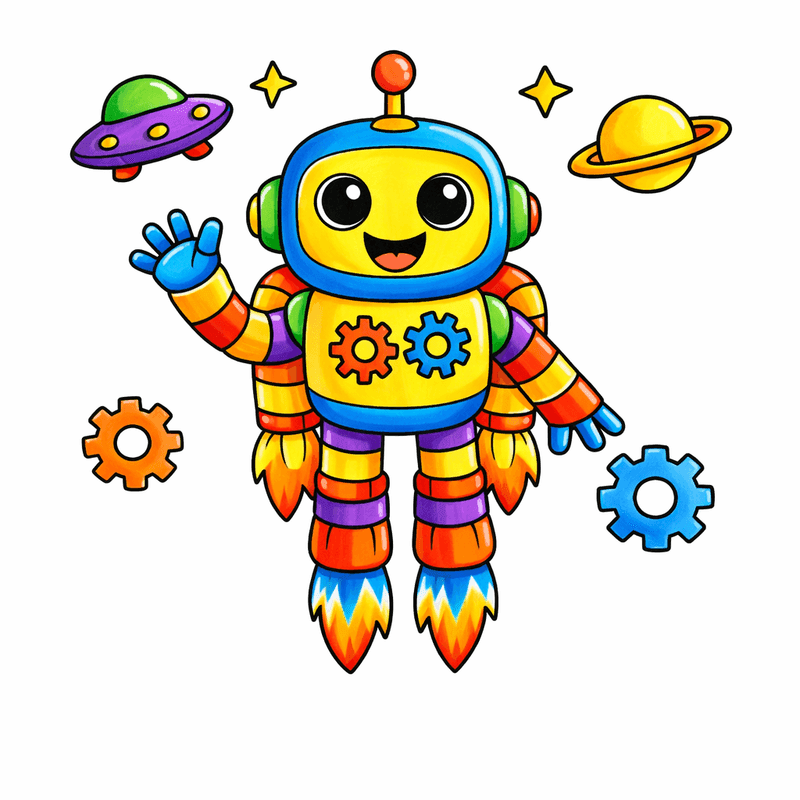 Robots coloring pages