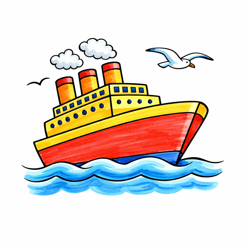 Ships coloring pages