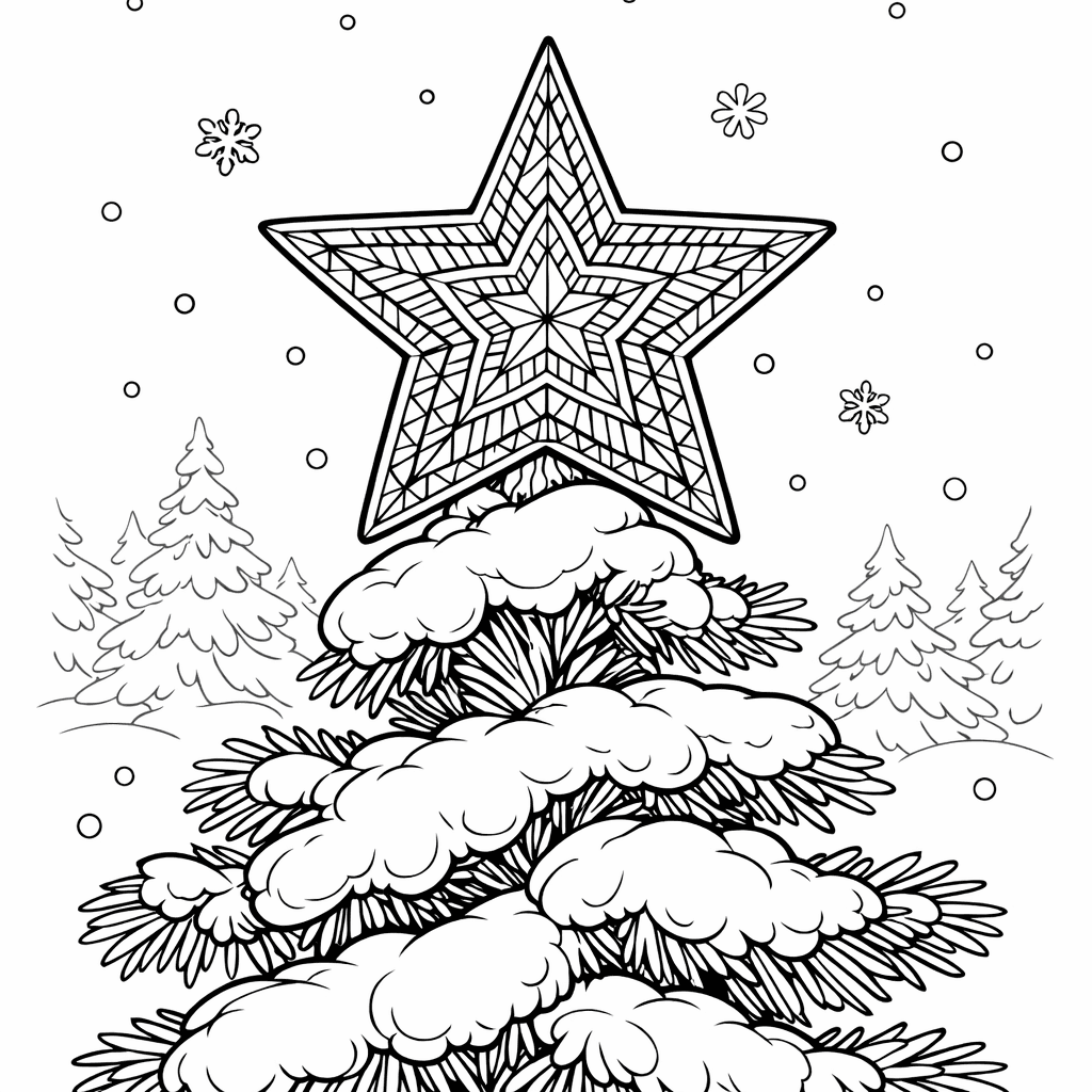 Free printable coloring page: Star Outline, for ages 7-12