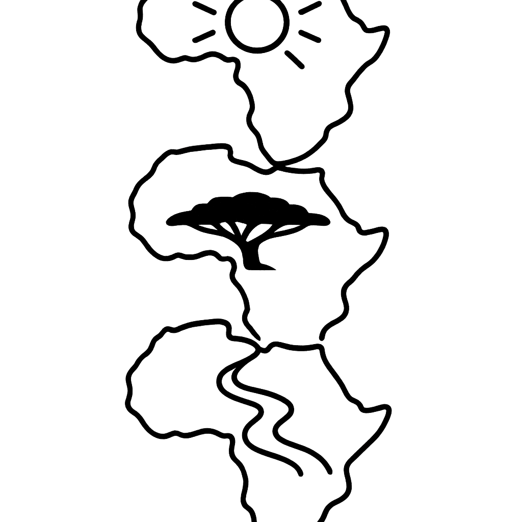 Free printable coloring page: Africa Map, for ages 3-6