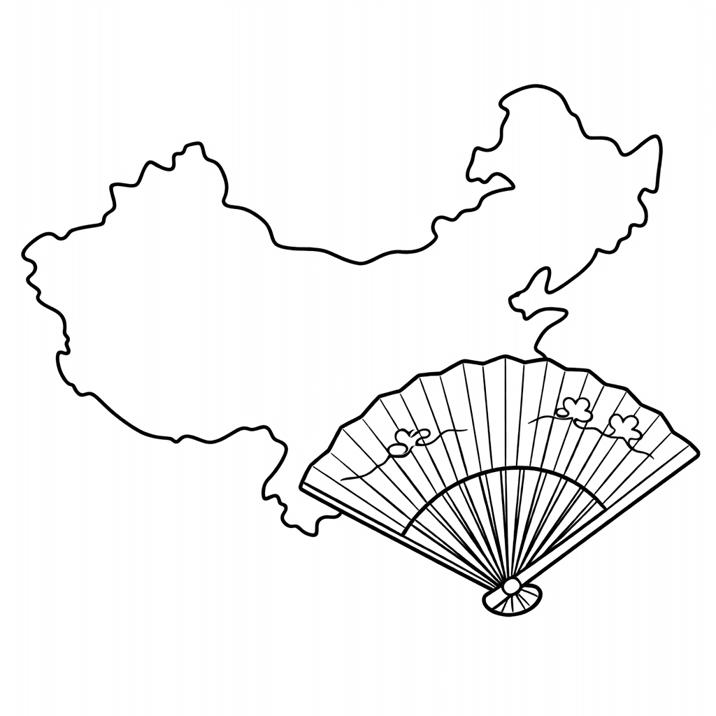 China Coloring Page — China Outline