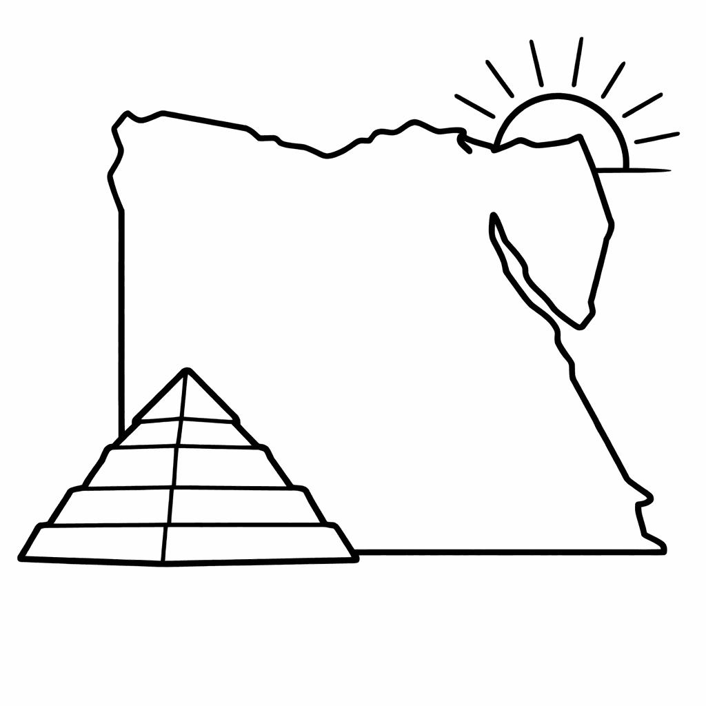 Egypt Coloring Page — Egypt Map
