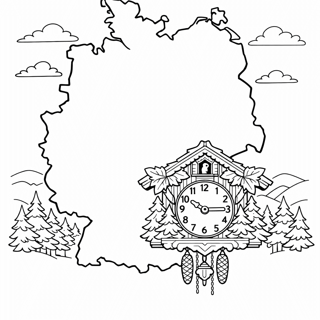 Germany Coloring Page — Germany Simple