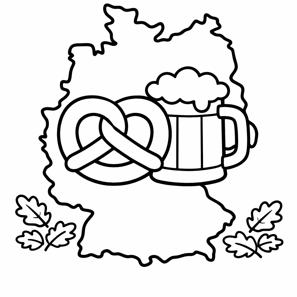 Germany Coloring Page — Object Only: Two Or Three Germanys Side By…