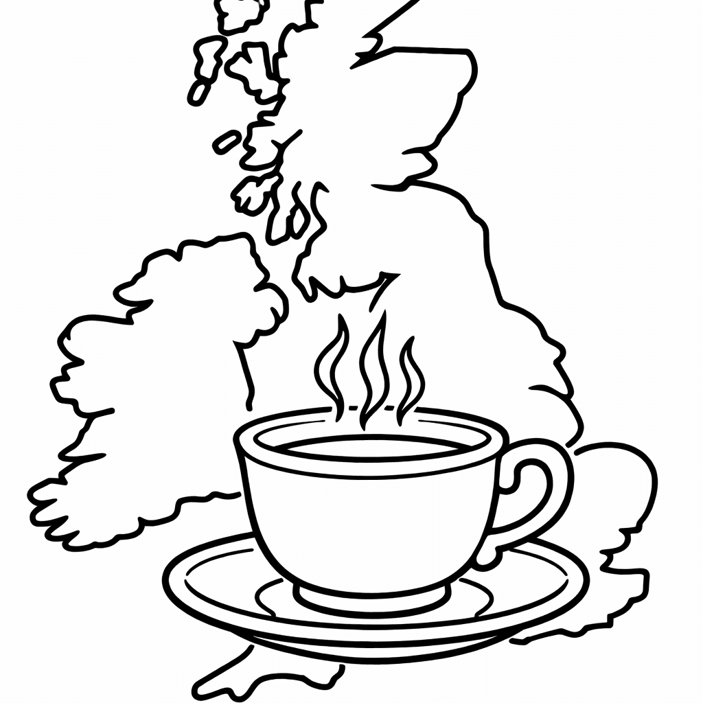 Free printable coloring page: Object Only: A Cute United Kingdom With Clean…, for ages 3-6