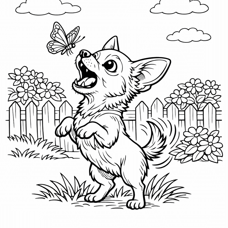 Free printable coloring page: A Chihuahua Shivering In A Sweater Looking Adorable, for ages 7-12
