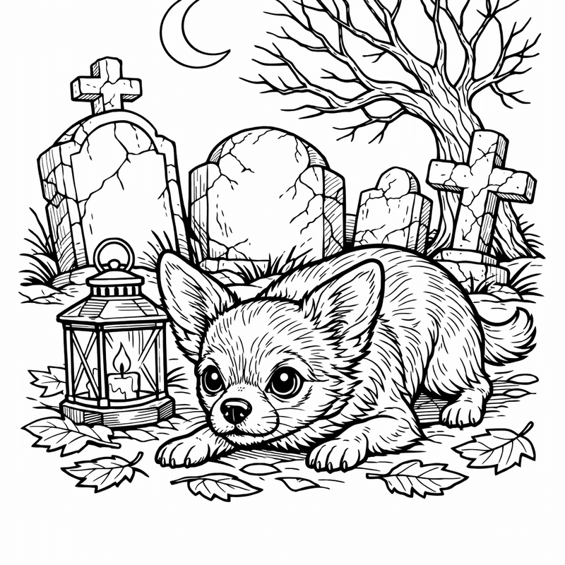 Free printable coloring page: A Chihuahua Sitting In A Purse Looking Sassy, for ages 7-12