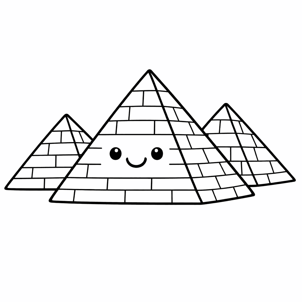 Pyramids Coloring Page — Pyramids Of Giza