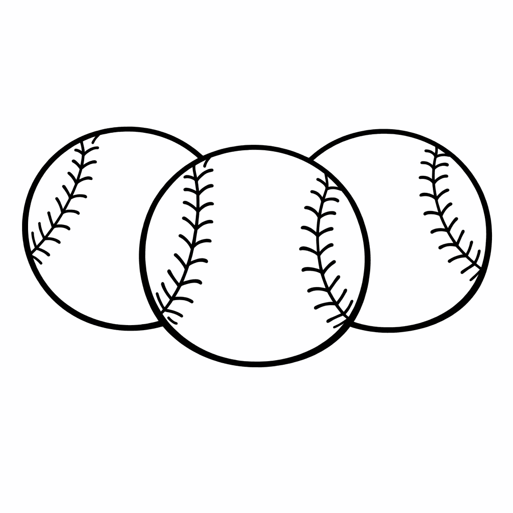 Baseball Coloring Page — Baseball And Mitt