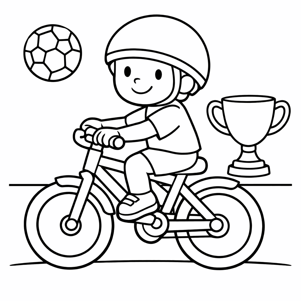 Bicycle Coloring Page — Bicycle Wheels