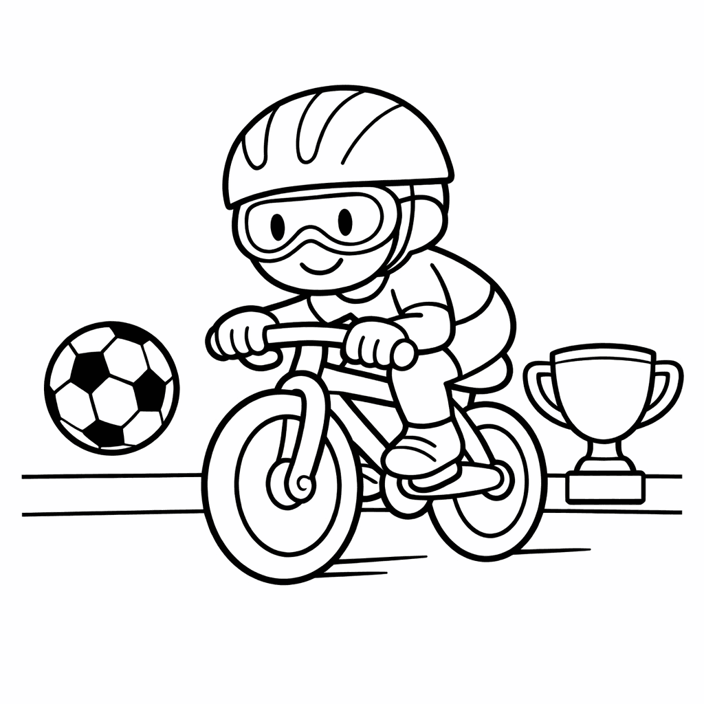 Bicycle Coloring Page — Bicycle Racing