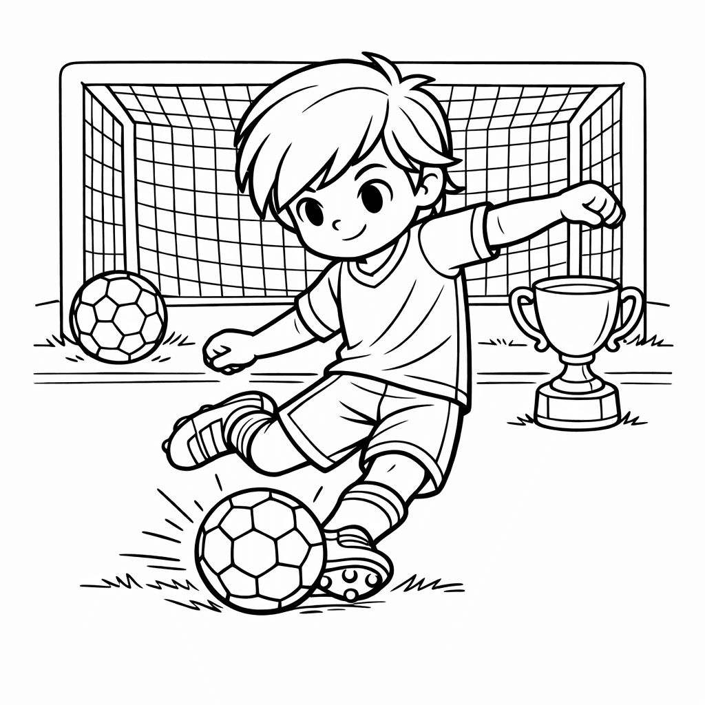 Soccer Coloring Page — Soccer Field