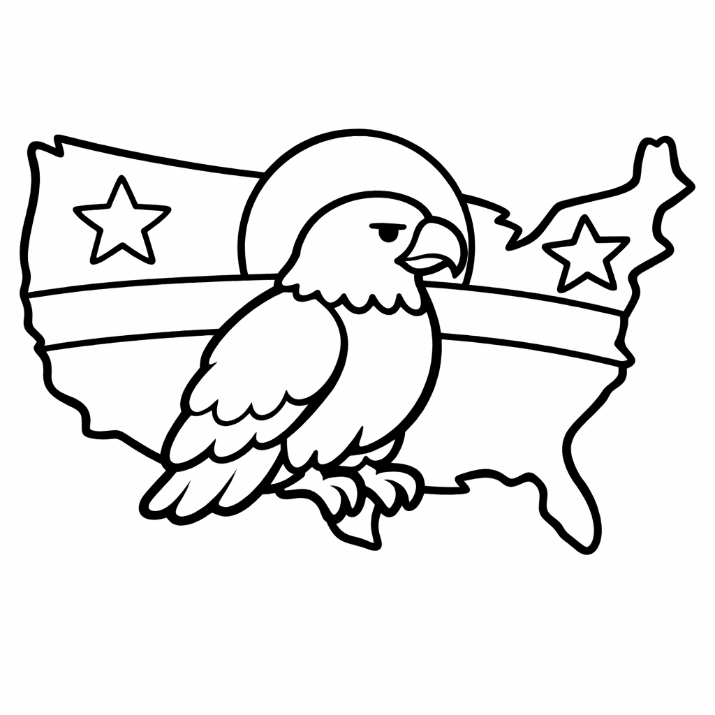 Free printable coloring page: A Friendly New York Pigeon Wearing A Tiny…, for ages 3-6