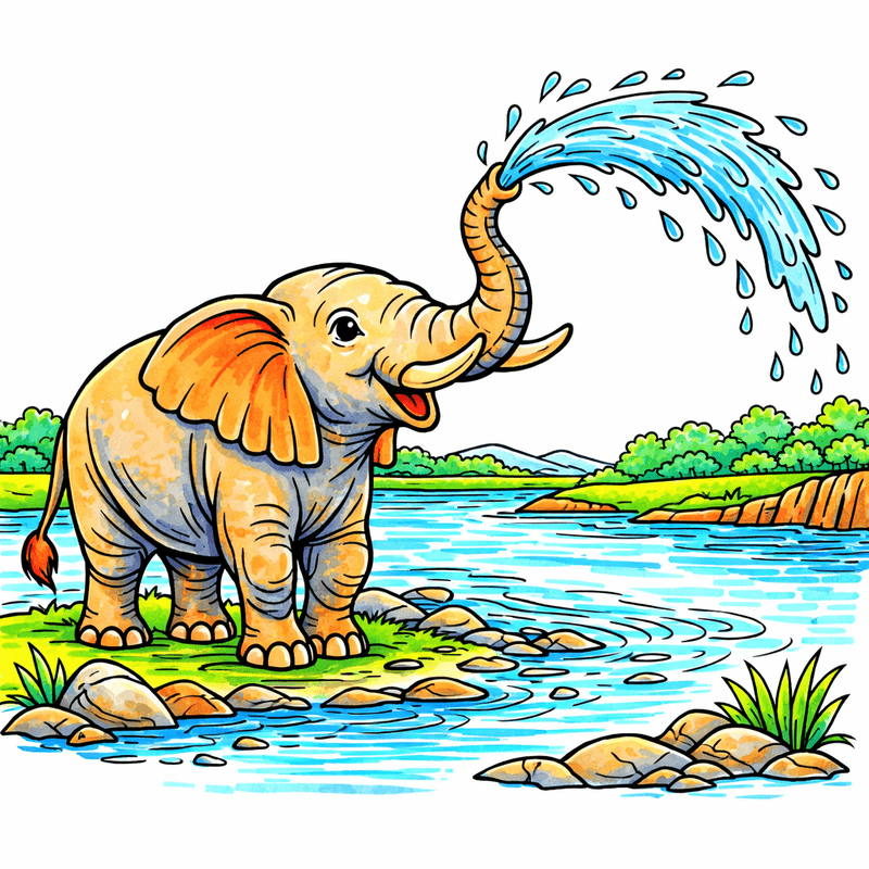 Elephant coloring pages