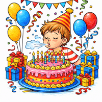 Birthday coloring pages
