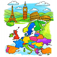 Europe coloring pages