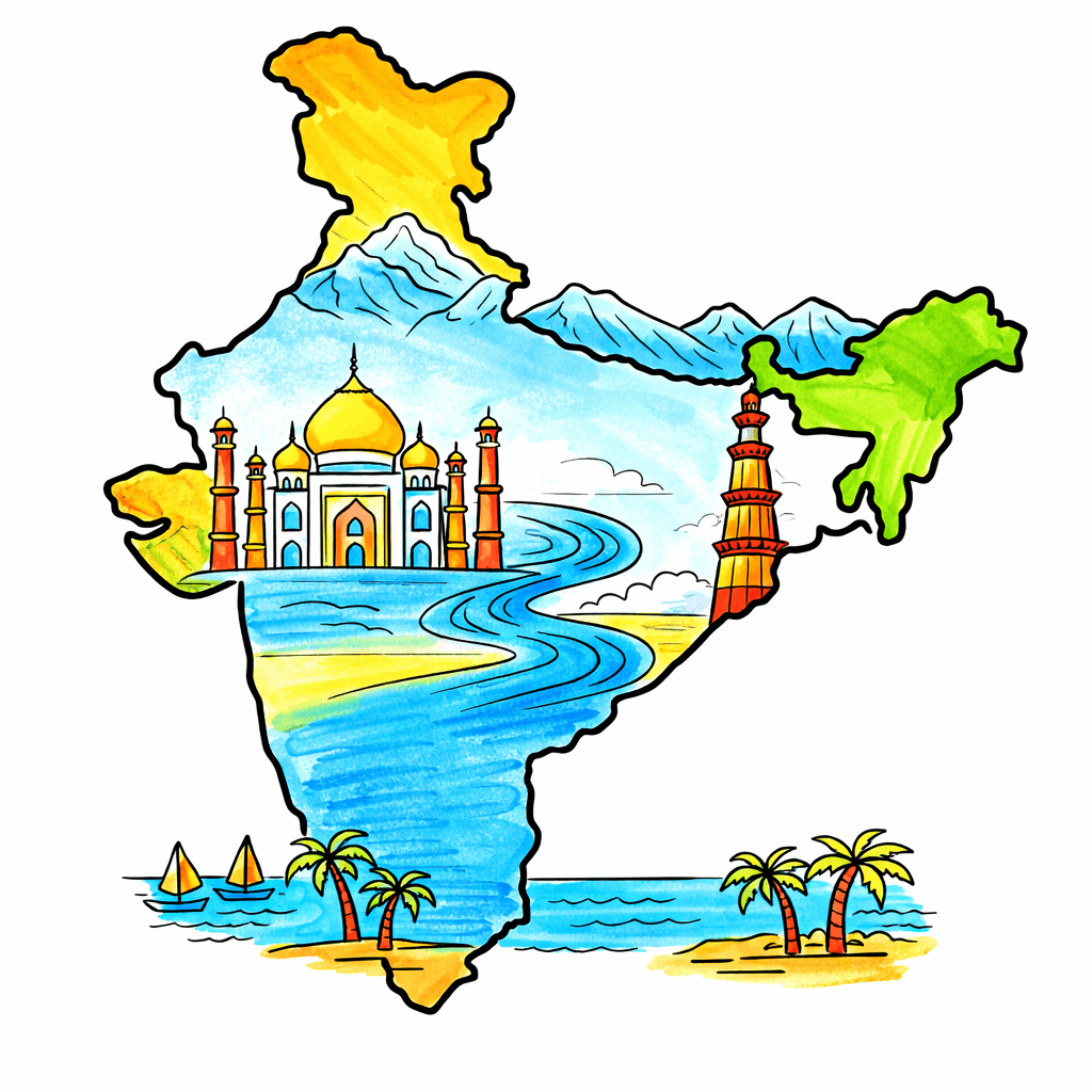 India coloring pages