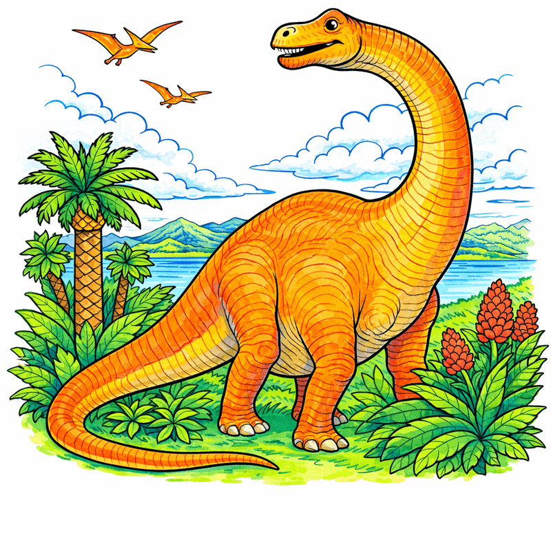 Brachiosaurus coloring pages
