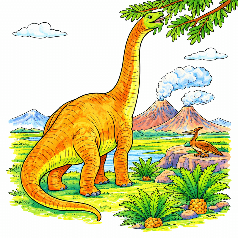 Brontosaurus coloring pages