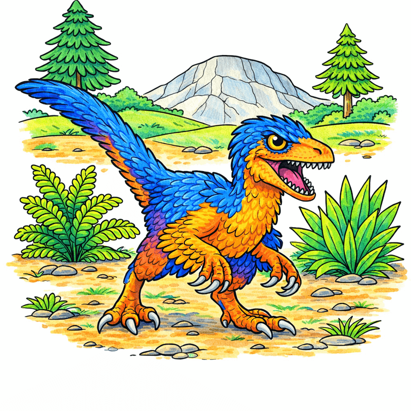 Deinonychus coloring pages