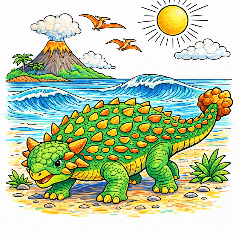 Euoplocephalus coloring pages