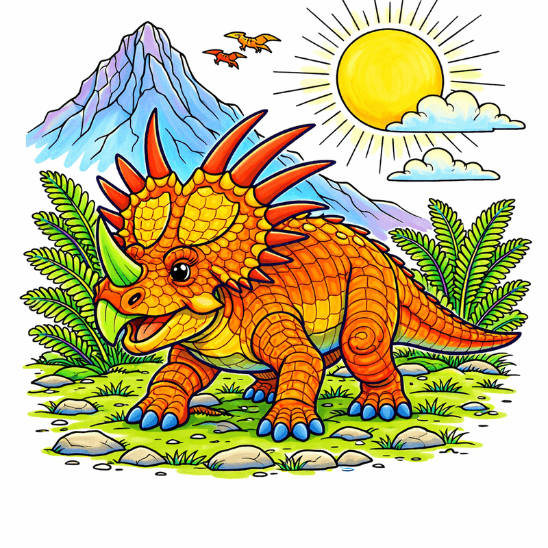 Styracosaurus coloring pages