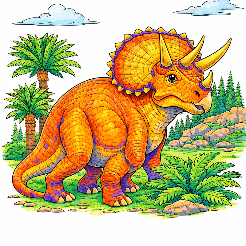 Triceratops coloring pages