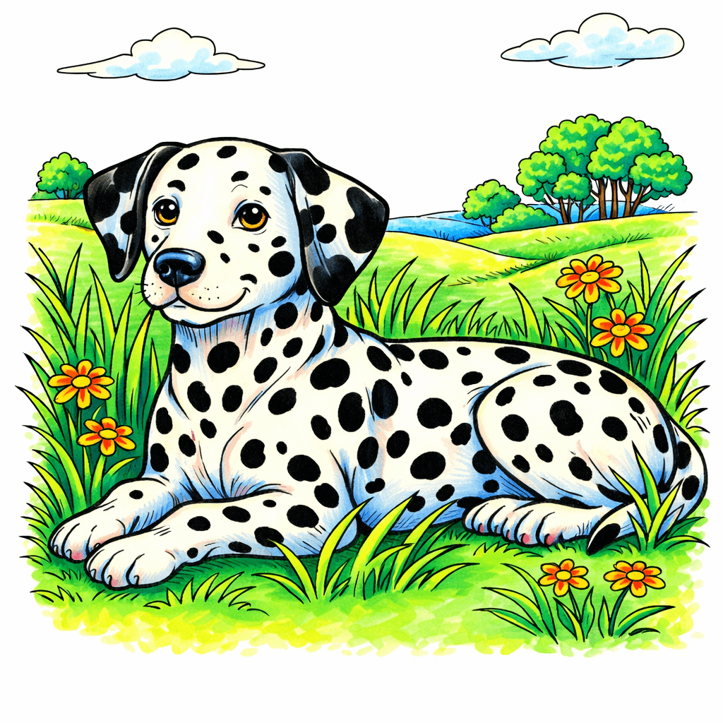Dalmatian coloring pages