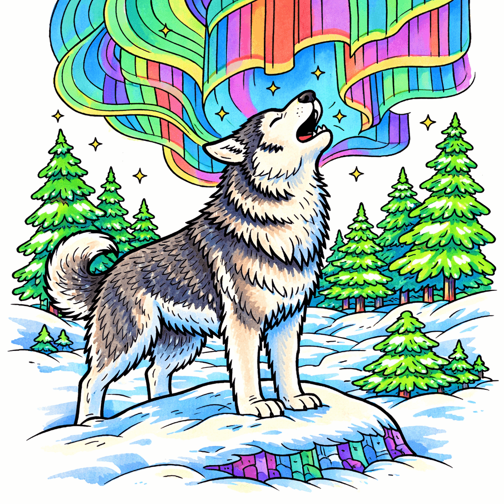 Husky coloring pages