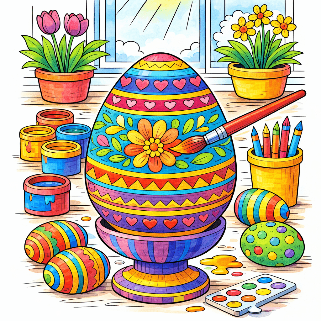 Decorated Eggs coloring pages