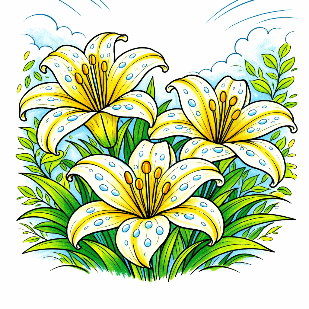 Easter Lily coloring pages