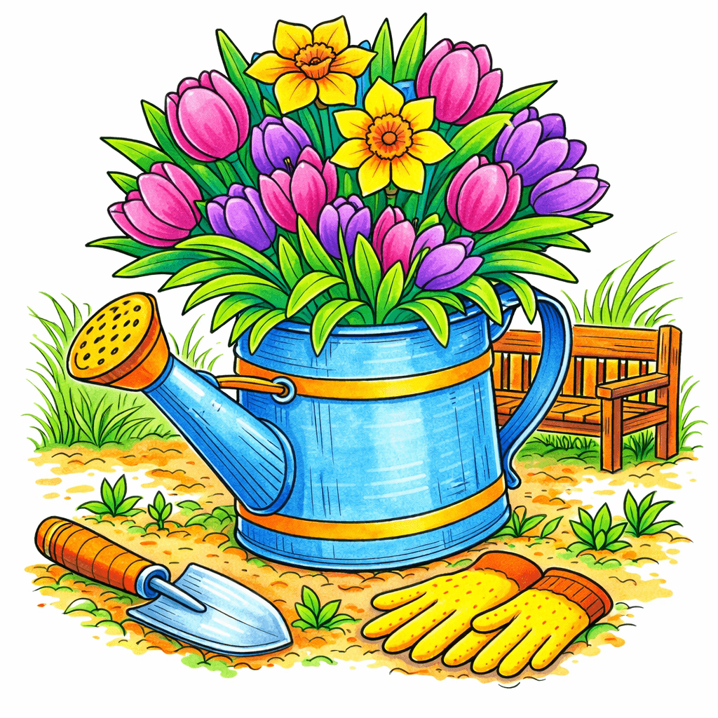 Spring Flowers coloring pages
