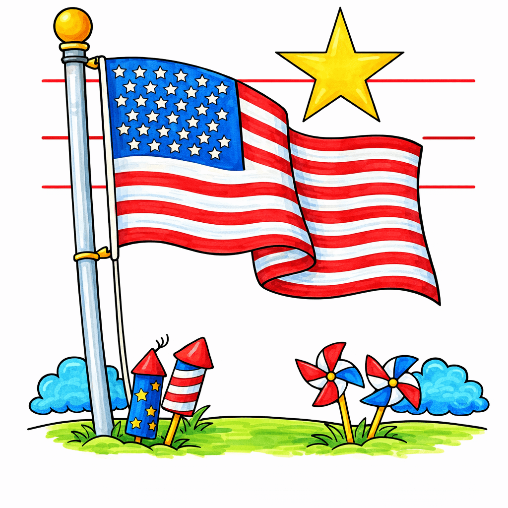 American Flag coloring pages