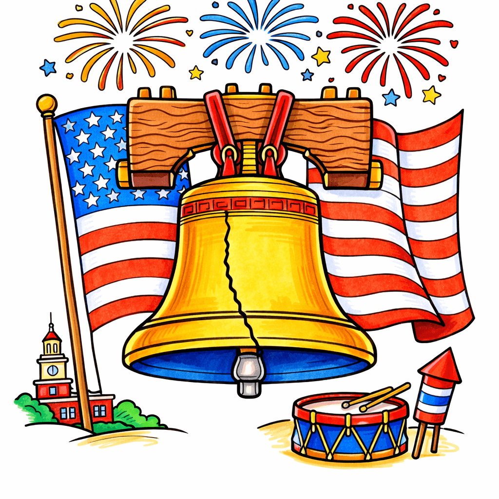 Liberty Bell coloring pages