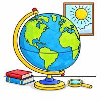 Globe coloring pages