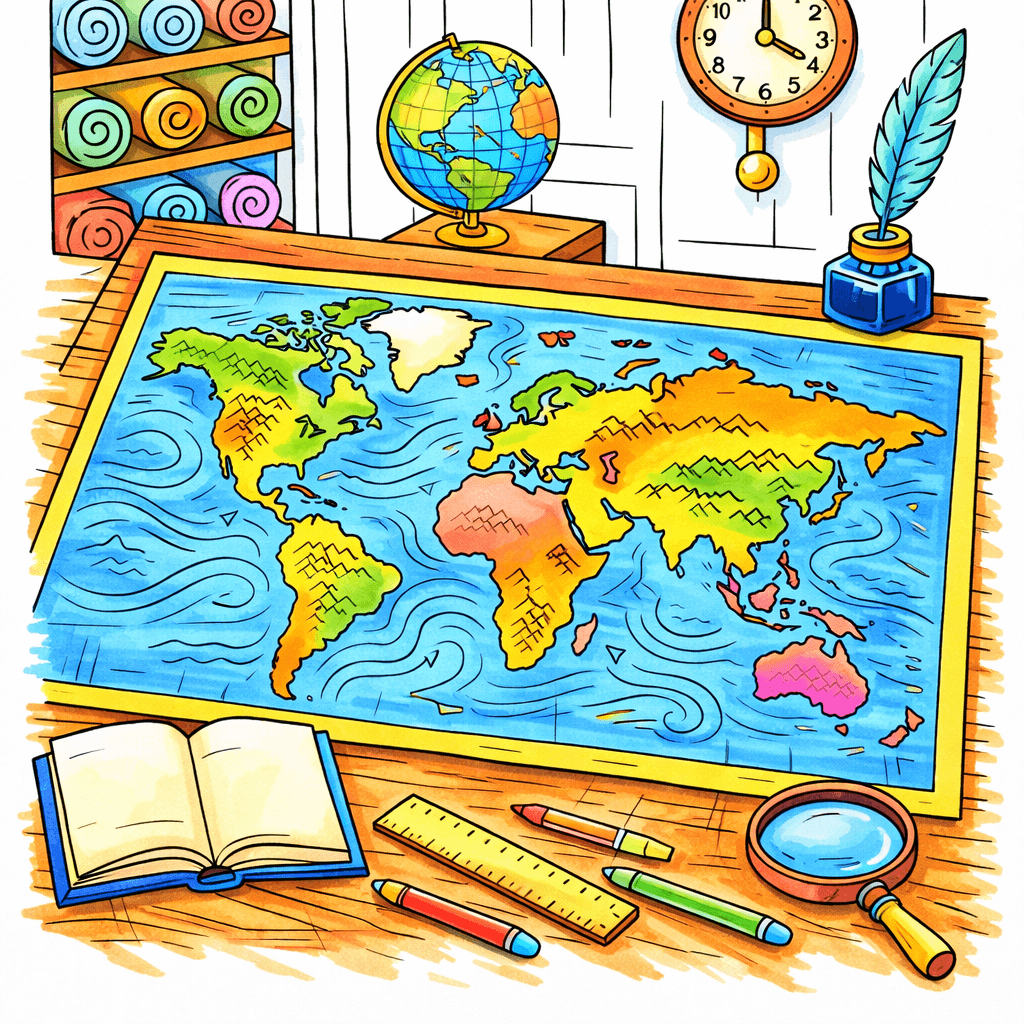 World Map coloring pages