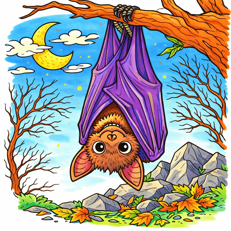 Bat coloring pages