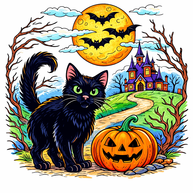 Black Cat coloring pages
