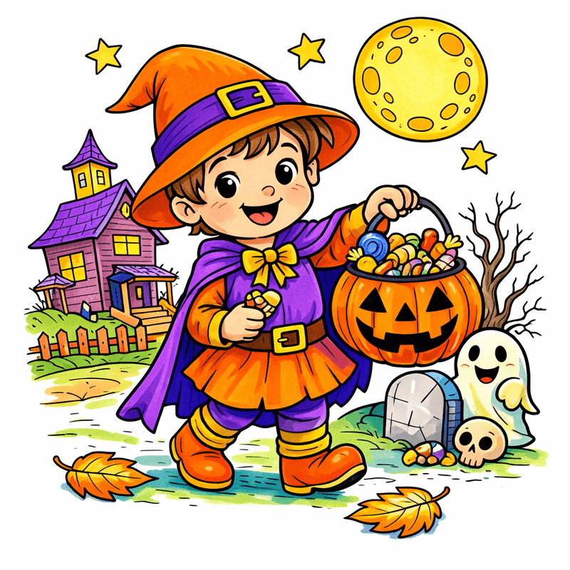 Trick Or Treat coloring pages