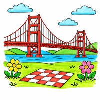 Golden Gate Bridge coloring pages