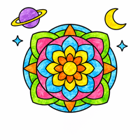 Simple Mandala coloring pages