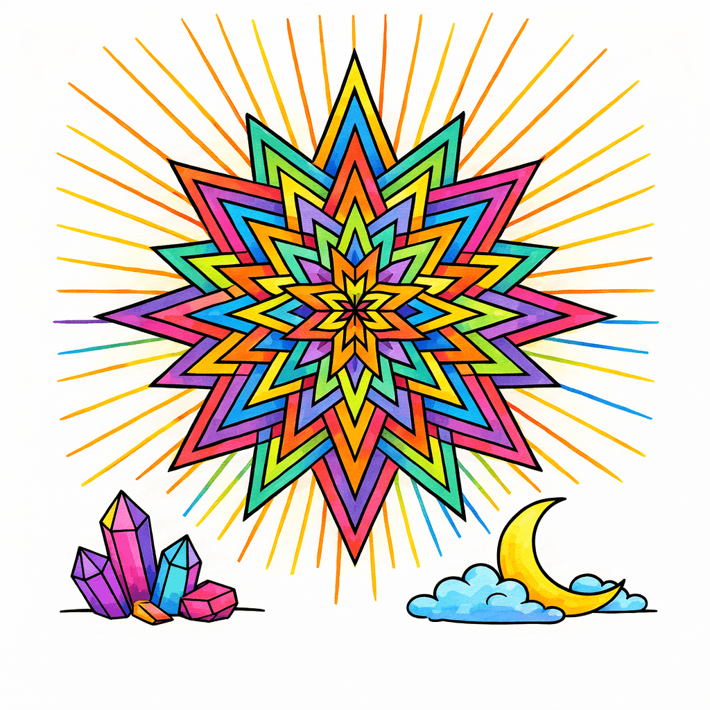 Star Mandala coloring pages