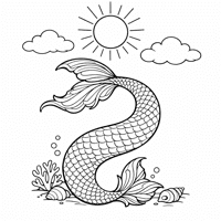 Mermaid Tail coloring pages
