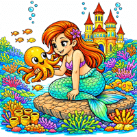 Mermaid coloring pages