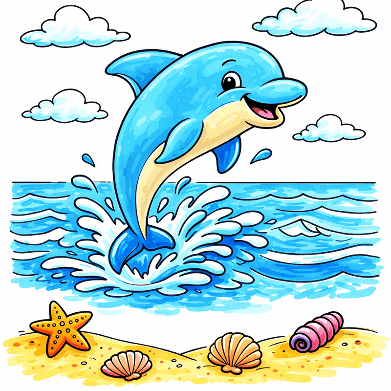 Dolphin coloring pages