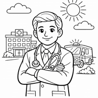 Doctor coloring pages