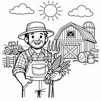 Farmer coloring pages