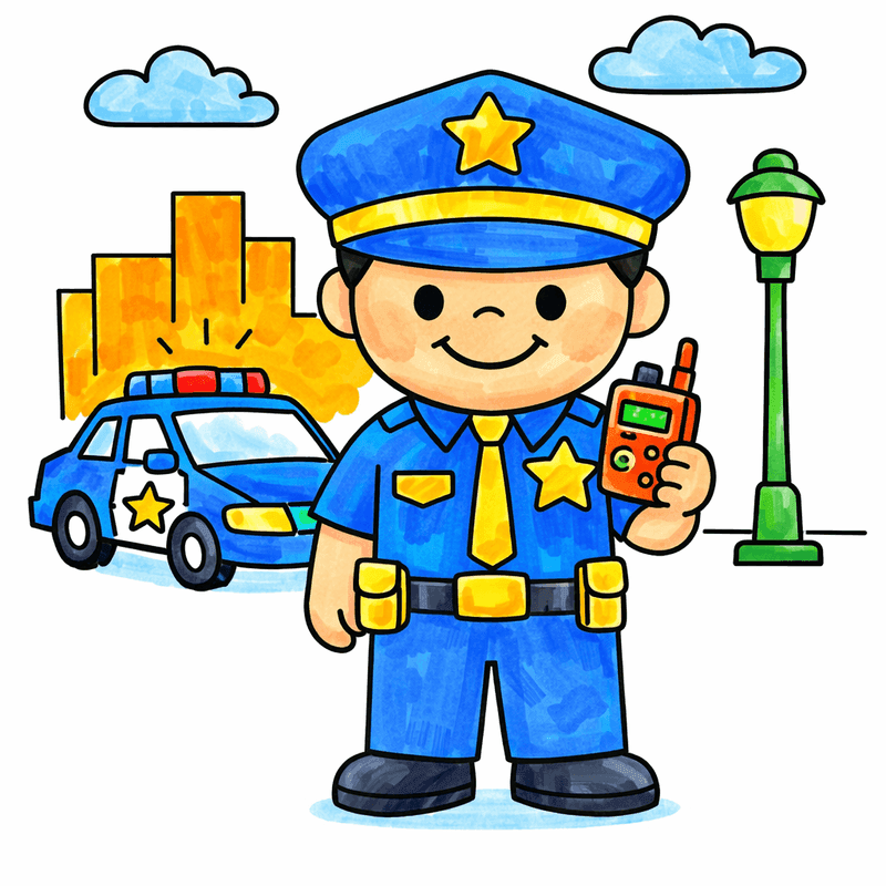 Police Officer coloring pages