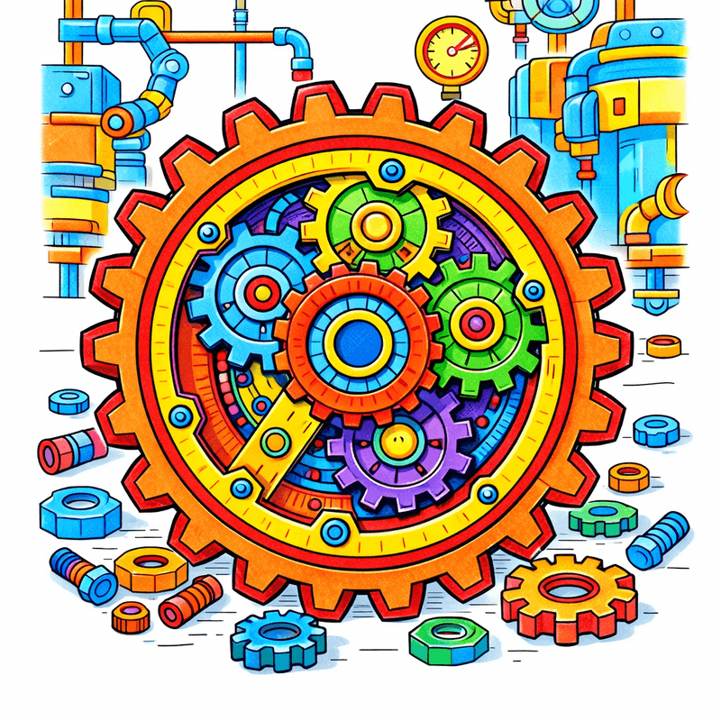 Gear coloring pages