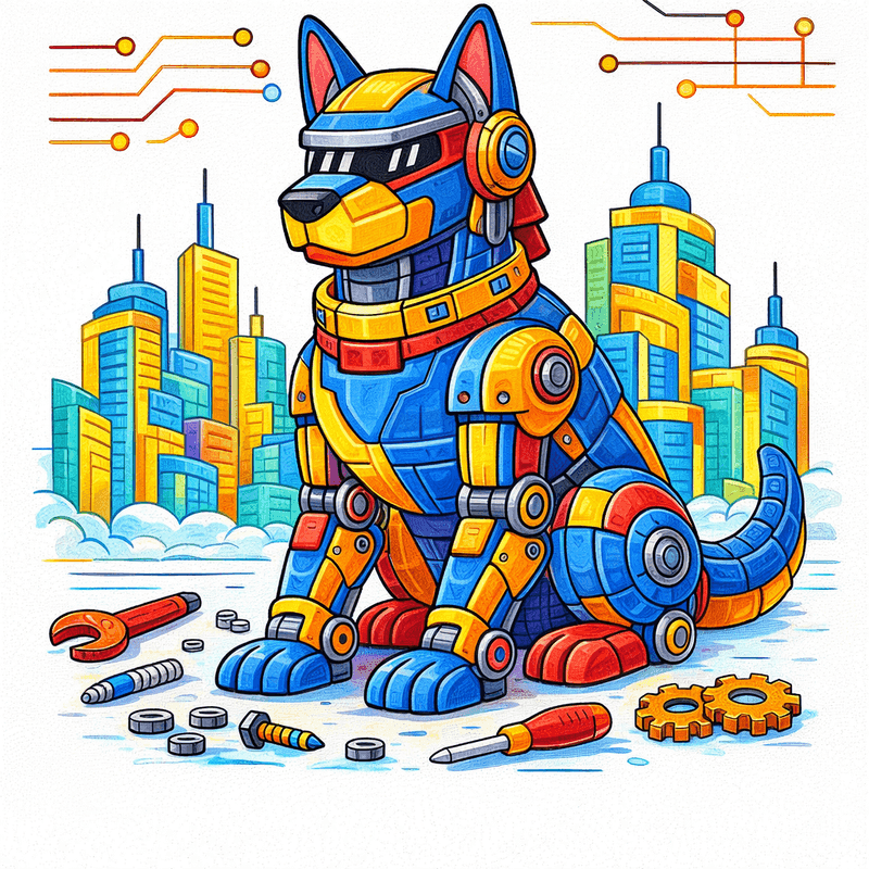 Robot Dog coloring pages